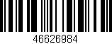 Código de barras (EAN, GTIN, SKU, ISBN): '46626984'