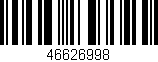 Código de barras (EAN, GTIN, SKU, ISBN): '46626998'