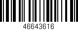 Código de barras (EAN, GTIN, SKU, ISBN): '46643616'