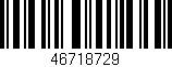 Código de barras (EAN, GTIN, SKU, ISBN): '46718729'