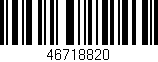 Código de barras (EAN, GTIN, SKU, ISBN): '46718820'