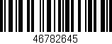 Código de barras (EAN, GTIN, SKU, ISBN): '46782645'