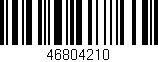 Código de barras (EAN, GTIN, SKU, ISBN): '46804210'