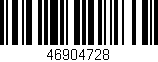 Código de barras (EAN, GTIN, SKU, ISBN): '46904728'