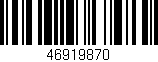 Código de barras (EAN, GTIN, SKU, ISBN): '46919870'