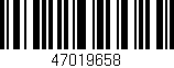 Código de barras (EAN, GTIN, SKU, ISBN): '47019658'