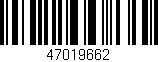 Código de barras (EAN, GTIN, SKU, ISBN): '47019662'