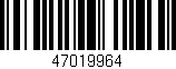 Código de barras (EAN, GTIN, SKU, ISBN): '47019964'