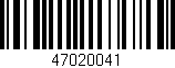 Código de barras (EAN, GTIN, SKU, ISBN): '47020041'