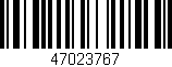 Código de barras (EAN, GTIN, SKU, ISBN): '47023767'