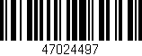 Código de barras (EAN, GTIN, SKU, ISBN): '47024497'