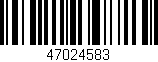 Código de barras (EAN, GTIN, SKU, ISBN): '47024583'