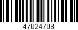 Código de barras (EAN, GTIN, SKU, ISBN): '47024708'