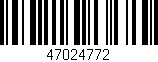 Código de barras (EAN, GTIN, SKU, ISBN): '47024772'