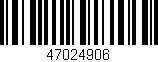 Código de barras (EAN, GTIN, SKU, ISBN): '47024906'