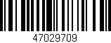 Código de barras (EAN, GTIN, SKU, ISBN): '47029709'