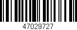 Código de barras (EAN, GTIN, SKU, ISBN): '47029727'