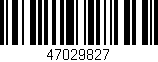 Código de barras (EAN, GTIN, SKU, ISBN): '47029827'