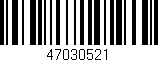 Código de barras (EAN, GTIN, SKU, ISBN): '47030521'