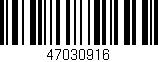 Código de barras (EAN, GTIN, SKU, ISBN): '47030916'