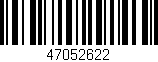 Código de barras (EAN, GTIN, SKU, ISBN): '47052622'