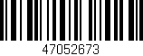 Código de barras (EAN, GTIN, SKU, ISBN): '47052673'