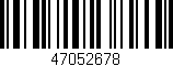 Código de barras (EAN, GTIN, SKU, ISBN): '47052678'