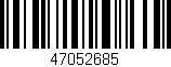 Código de barras (EAN, GTIN, SKU, ISBN): '47052685'