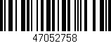 Código de barras (EAN, GTIN, SKU, ISBN): '47052758'