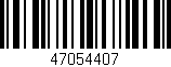 Código de barras (EAN, GTIN, SKU, ISBN): '47054407'
