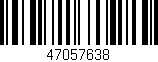 Código de barras (EAN, GTIN, SKU, ISBN): '47057638'