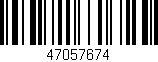 Código de barras (EAN, GTIN, SKU, ISBN): '47057674'