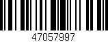 Código de barras (EAN, GTIN, SKU, ISBN): '47057997'