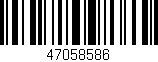 Código de barras (EAN, GTIN, SKU, ISBN): '47058586'