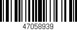 Código de barras (EAN, GTIN, SKU, ISBN): '47058939'