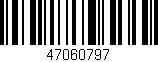 Código de barras (EAN, GTIN, SKU, ISBN): '47060797'