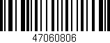 Código de barras (EAN, GTIN, SKU, ISBN): '47060806'