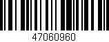 Código de barras (EAN, GTIN, SKU, ISBN): '47060960'