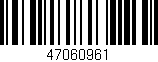 Código de barras (EAN, GTIN, SKU, ISBN): '47060961'