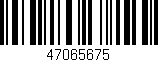 Código de barras (EAN, GTIN, SKU, ISBN): '47065675'