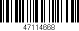 Código de barras (EAN, GTIN, SKU, ISBN): '47114668'