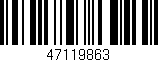 Código de barras (EAN, GTIN, SKU, ISBN): '47119863'