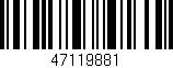 Código de barras (EAN, GTIN, SKU, ISBN): '47119881'