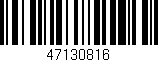 Código de barras (EAN, GTIN, SKU, ISBN): '47130816'