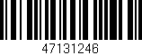 Código de barras (EAN, GTIN, SKU, ISBN): '47131246'