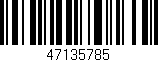 Código de barras (EAN, GTIN, SKU, ISBN): '47135785'