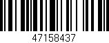 Código de barras (EAN, GTIN, SKU, ISBN): '47158437'