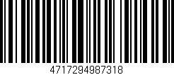 Código de barras (EAN, GTIN, SKU, ISBN): '4717294987318'