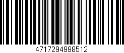 Código de barras (EAN, GTIN, SKU, ISBN): '4717294998512'