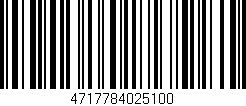 Código de barras (EAN, GTIN, SKU, ISBN): '4717784025100'